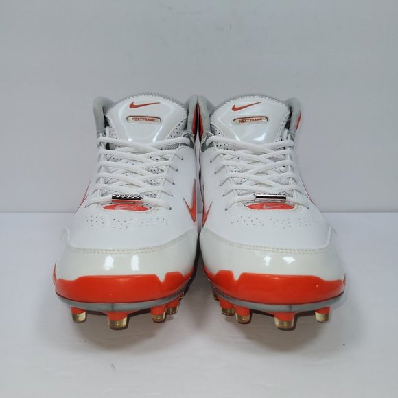 Nike Air Zoom Assassin TD Whi/Orange Mens Football Cleat 316840-182 US Size 13.5 - Picture 6 of 11